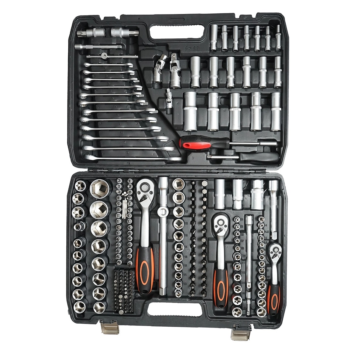 Set trusa chei 216 piese, tubulare 1/4", 3/8", 1/2", combinatii si biti, Campion CMP1646