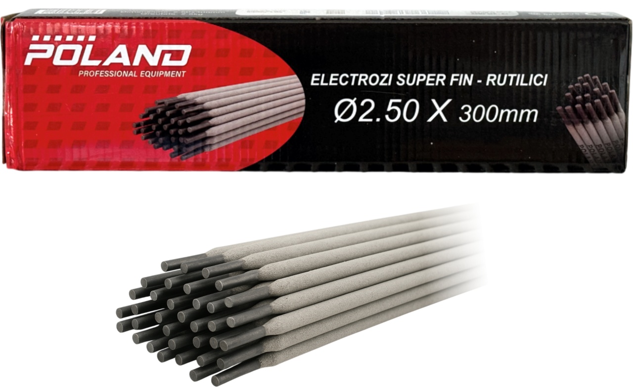 Electrozi sudura 2.5mm, rutilici Super Fin, 90–140A, 2.5kg, Poland B1690