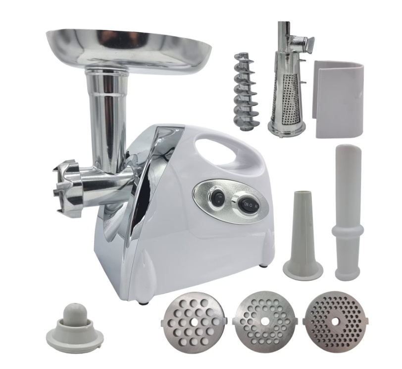 Masina de tocat carne electrica 3000W *4 in 1* cu adaptor rosii, carnati, chitele; 3 site inox, PROFESSIONAL CAMPION CMP0802