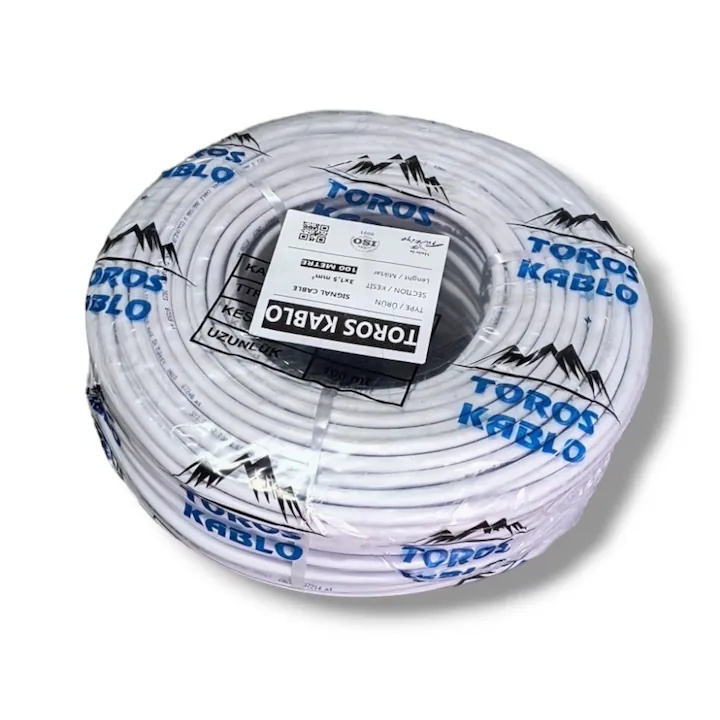 Cablu electric curent TOROS TRS3X2.5, 100m, 3x2.5 mm², cupru, izolatie PVC dublu strat, 300/500V, flexibil, pentru instalatii el