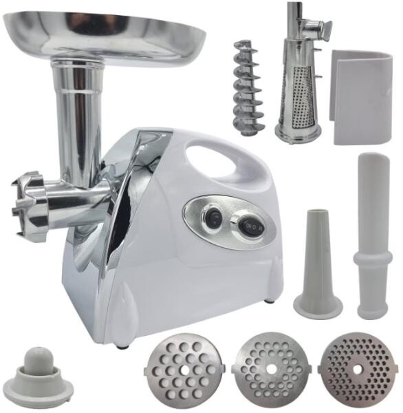 MASINA DE TOCAT CARNE ELECTRICA 3000W, MULTIFUNCTIONALA 4 IN 1, CU INVERSOR, 3 SITE INOX (5/7/9MM), ACCESORIU ROSII, PALNIE CARN