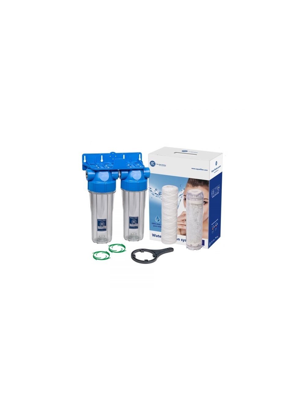 Sistem de filtrare in 2 etape Aquafilter FHPRCL34-B1-TWIN