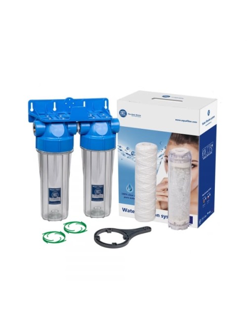 Sistem de filtrare in 2 etape Aquafilter FHPRCL34-B1-TWIN