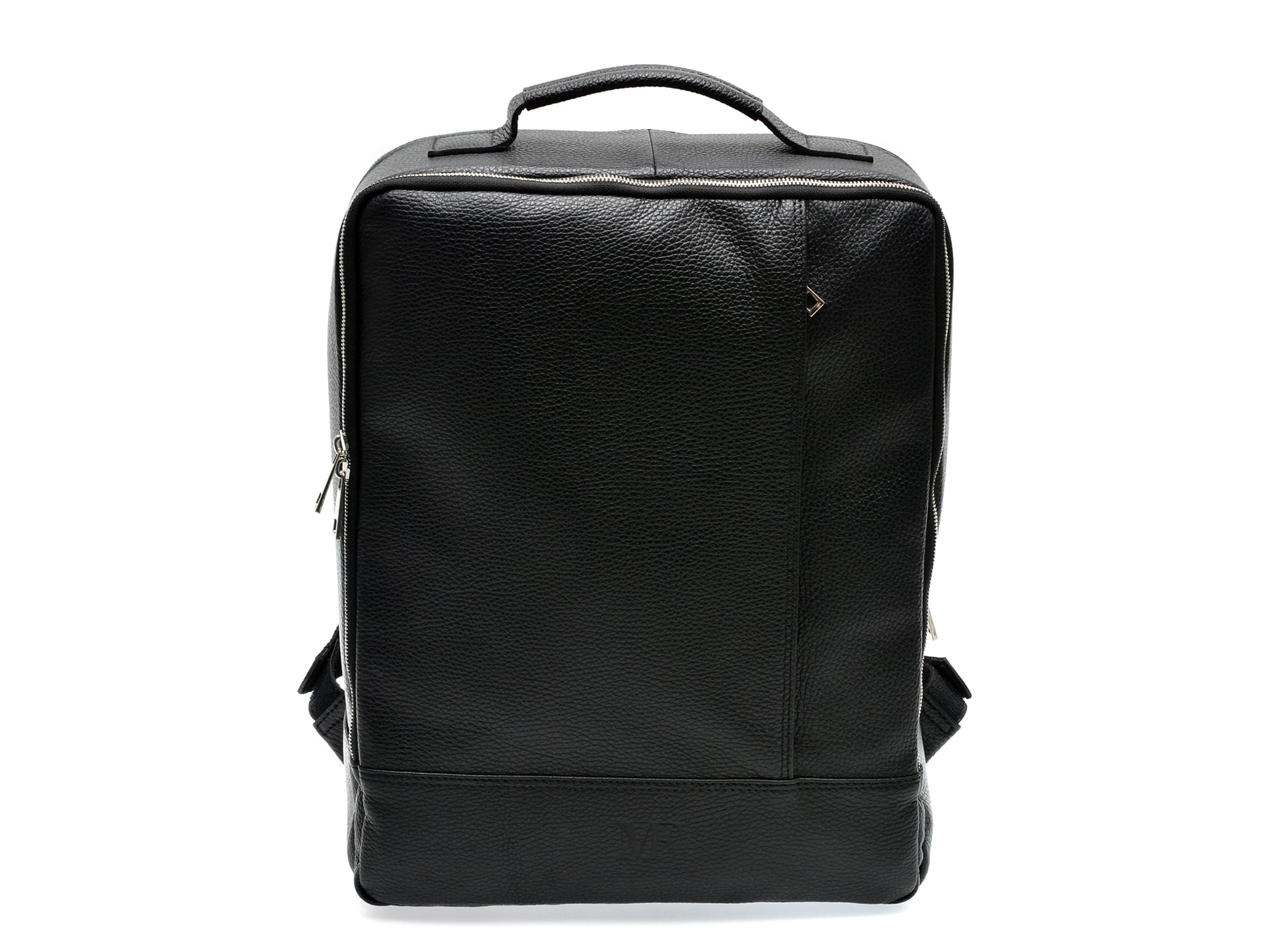 Rucsac MARIO FERRETTI negru, BB79, din piele naturala