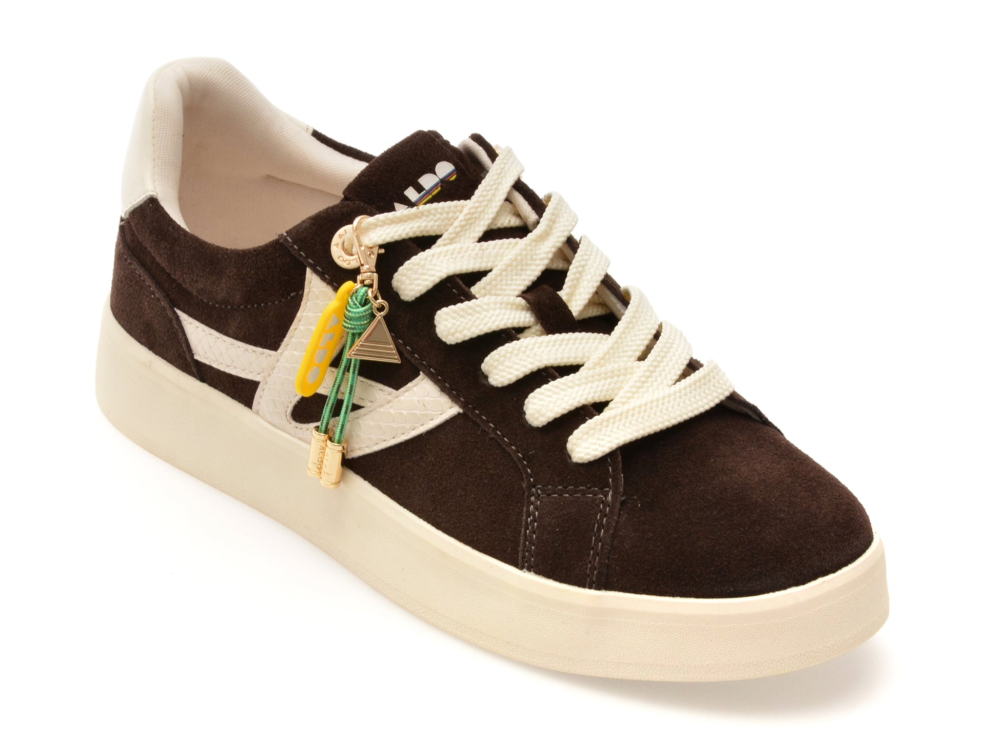 Pantofi sport ALDO maro, MTL72 SNEAKER, din piele intoarsa