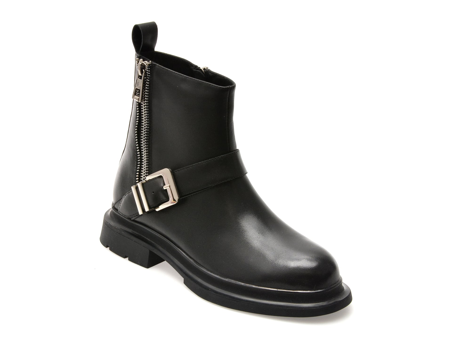 Ghete ALDO negre, D525, din piele naturala