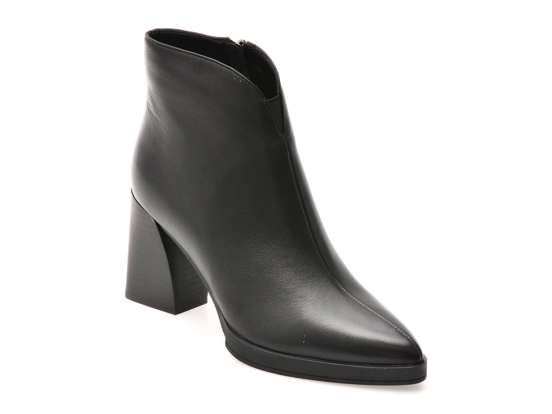 Botine elegante EPICA negre, 2748, din piele naturala