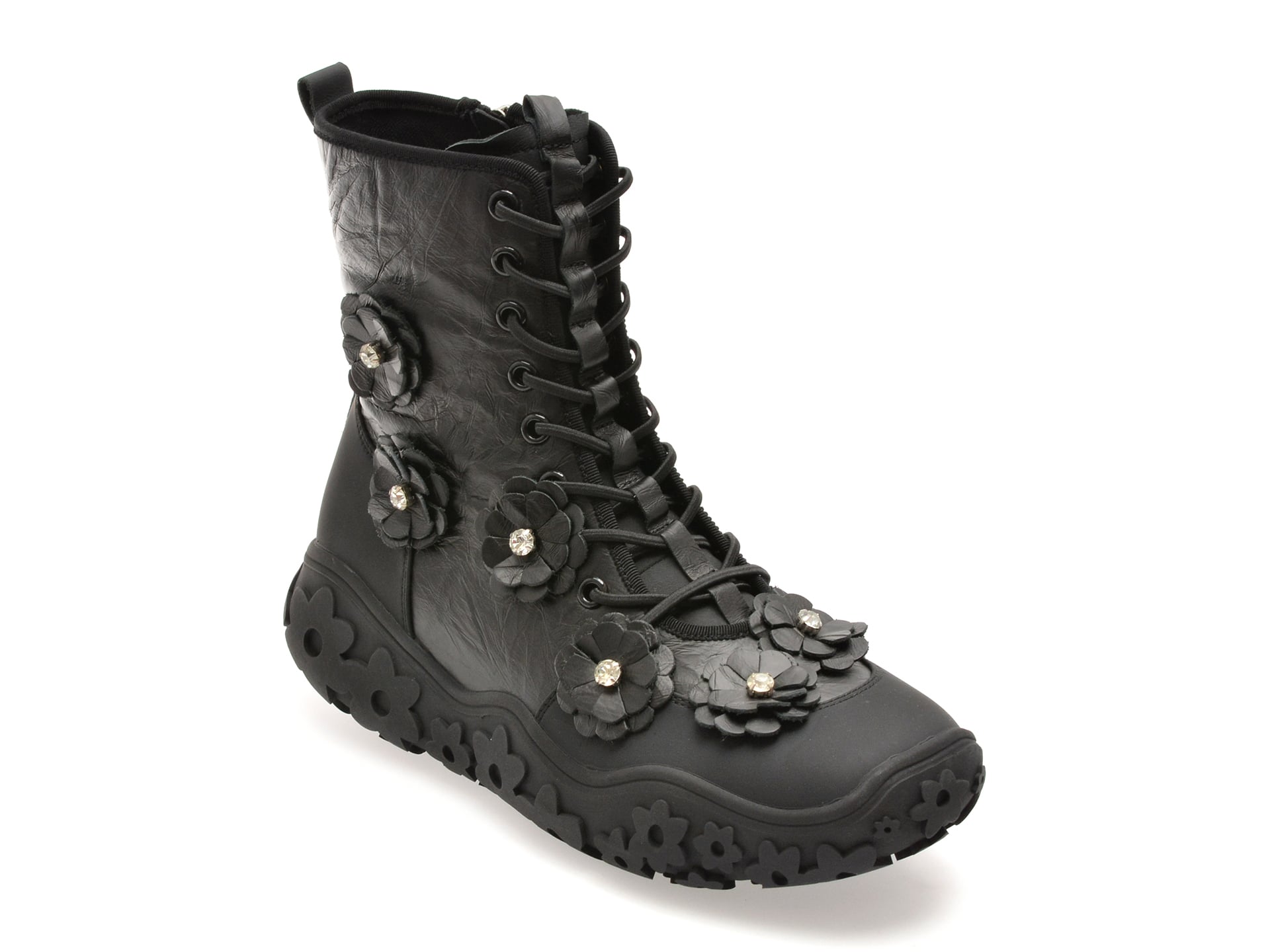 Ghete GRYXX negre, AD20, din piele naturala