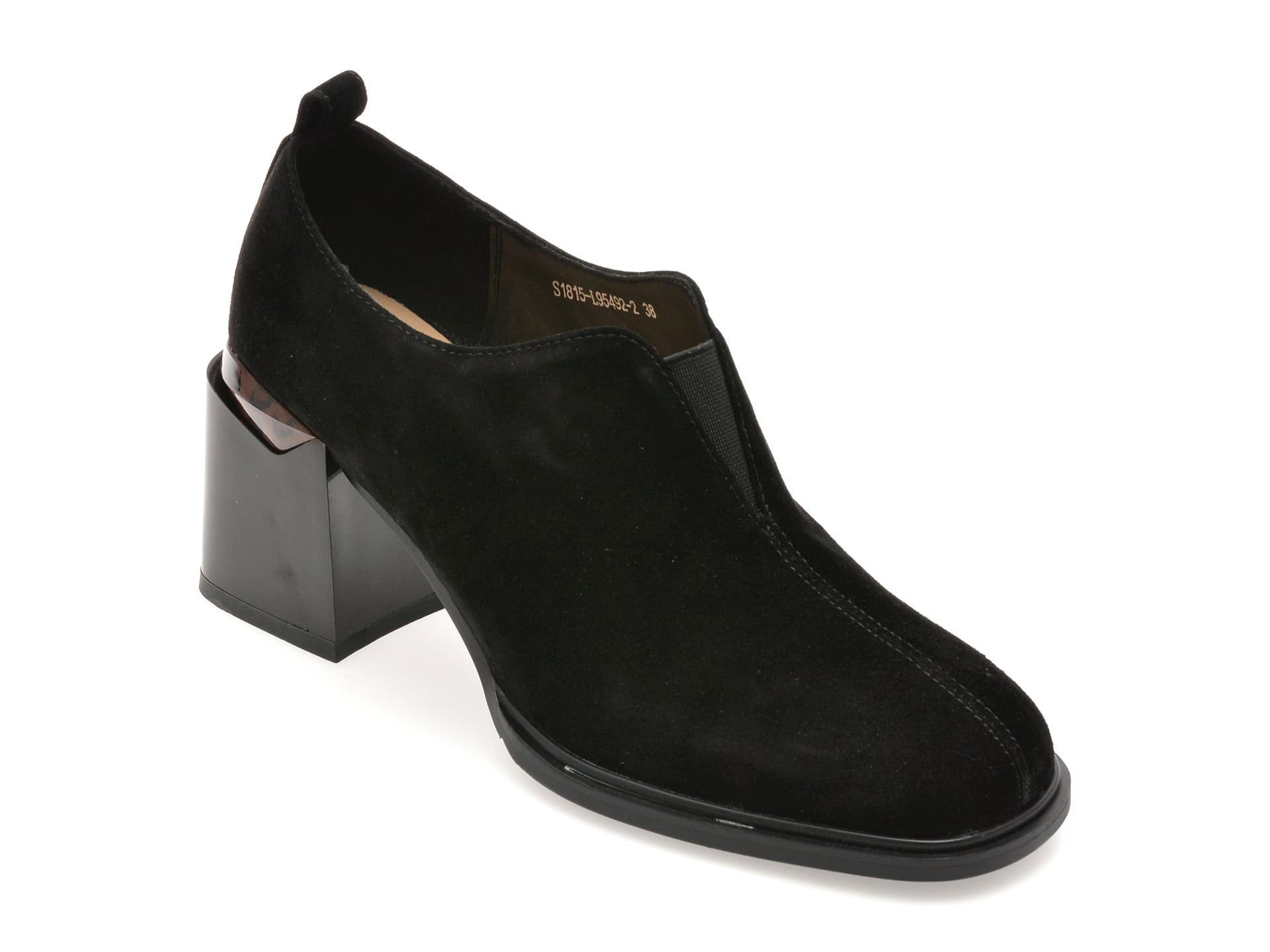 Pantofi FLAVIA PASSINI negri, 95492, din piele intoarsa