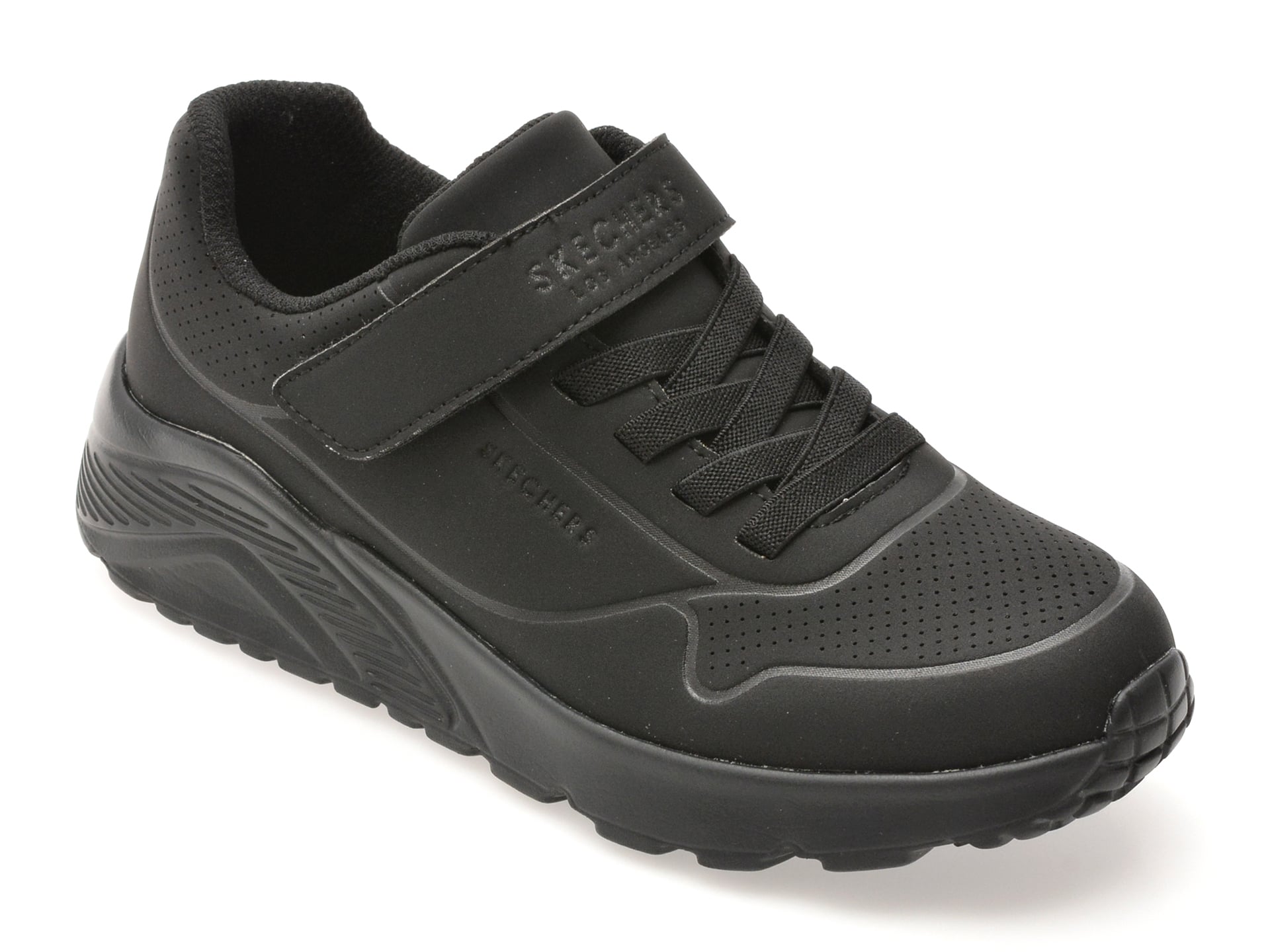 Pantofi sport SKECHERS negri, UNO LITE, din piele ecologica
