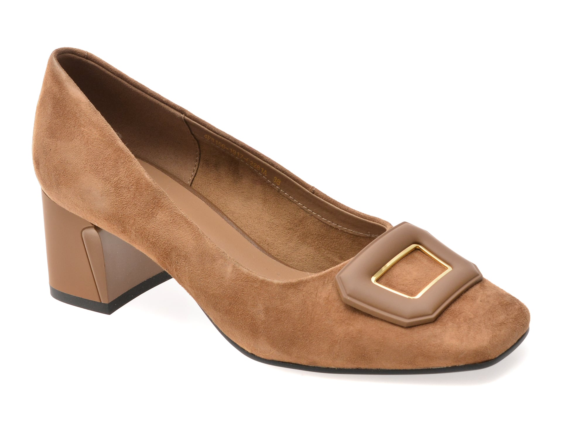Pantofi eleganti EPICA maro, 4F5156, din piele intoarsa