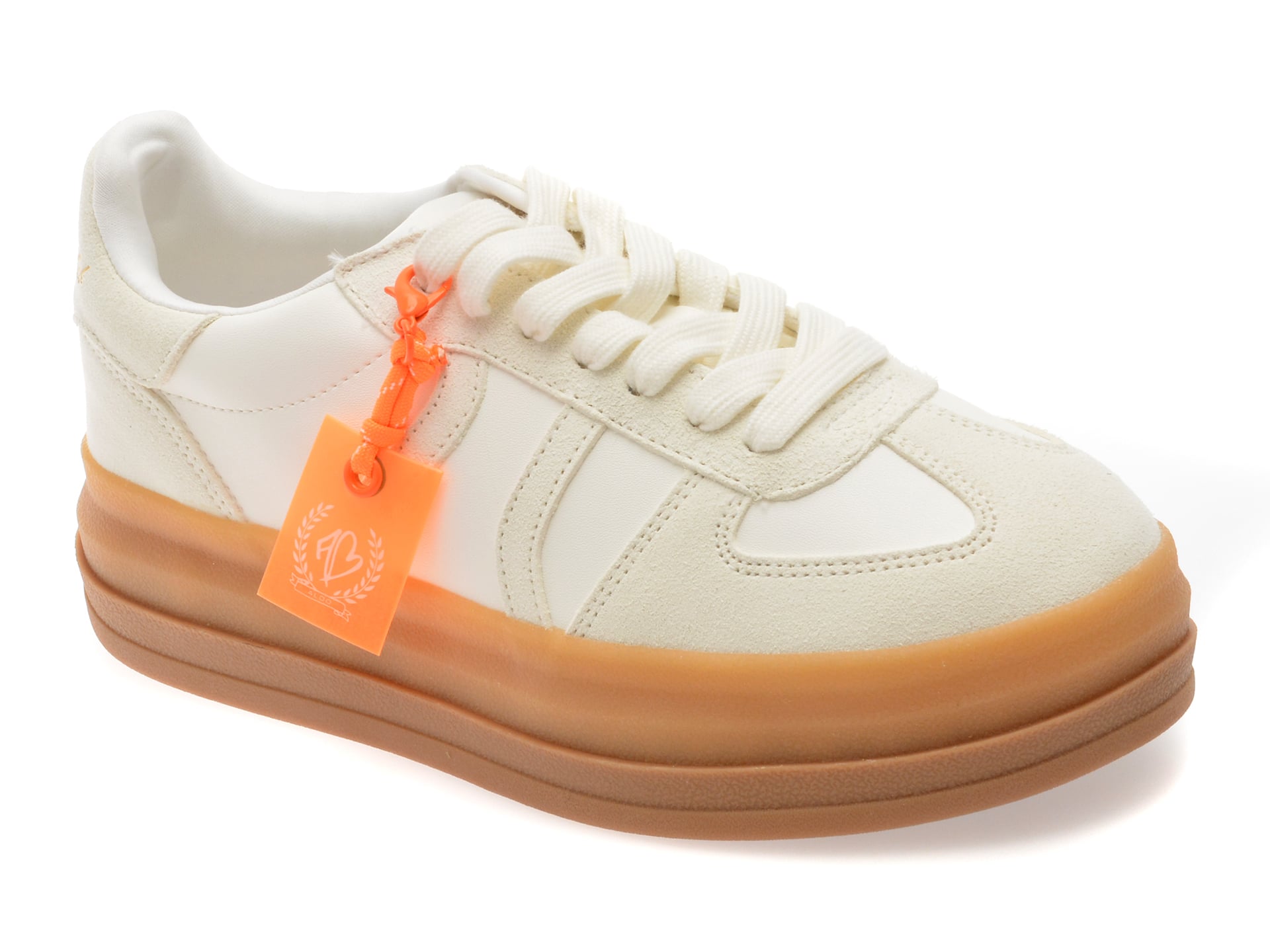 Pantofi sport ALDO albi, ELABRINTAR 100, din piele ecologica