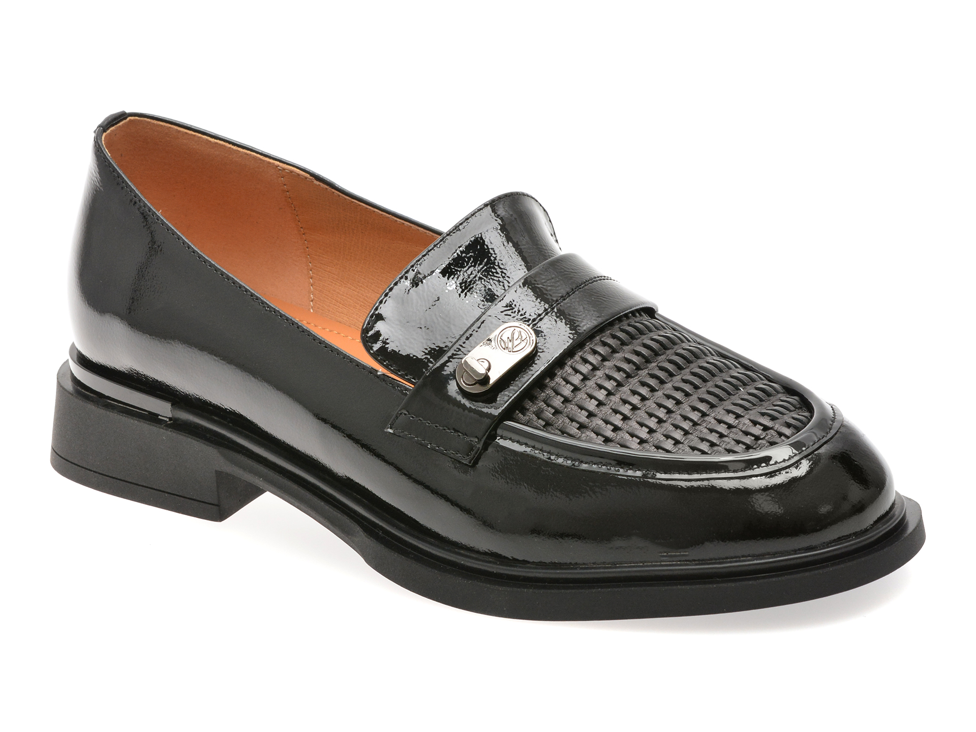 Mocasini FLAVIA PASSINI negri, M494, din piele naturala lacuita