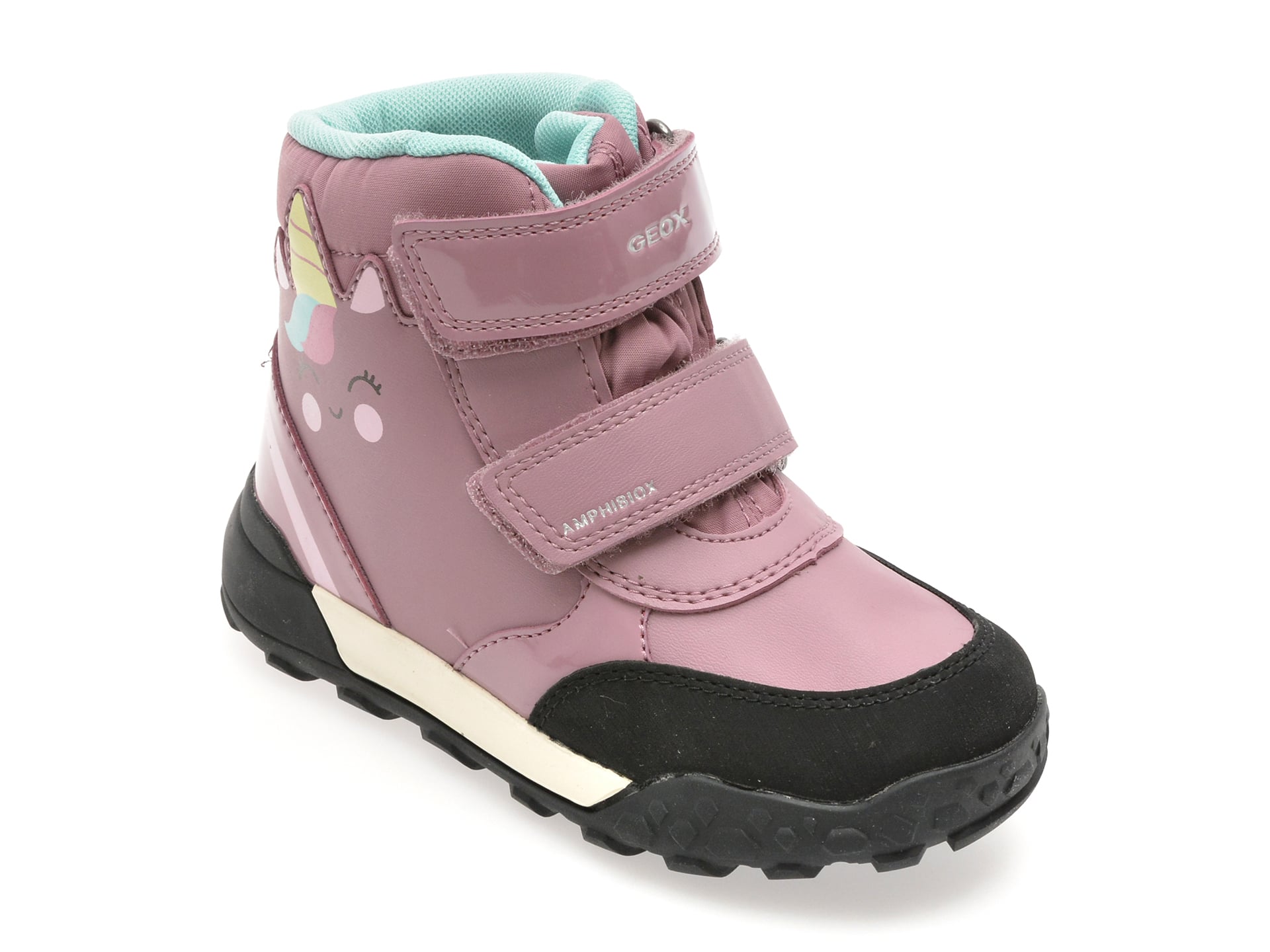 Ghete GEOX roz, B566MD, din piele ecologica