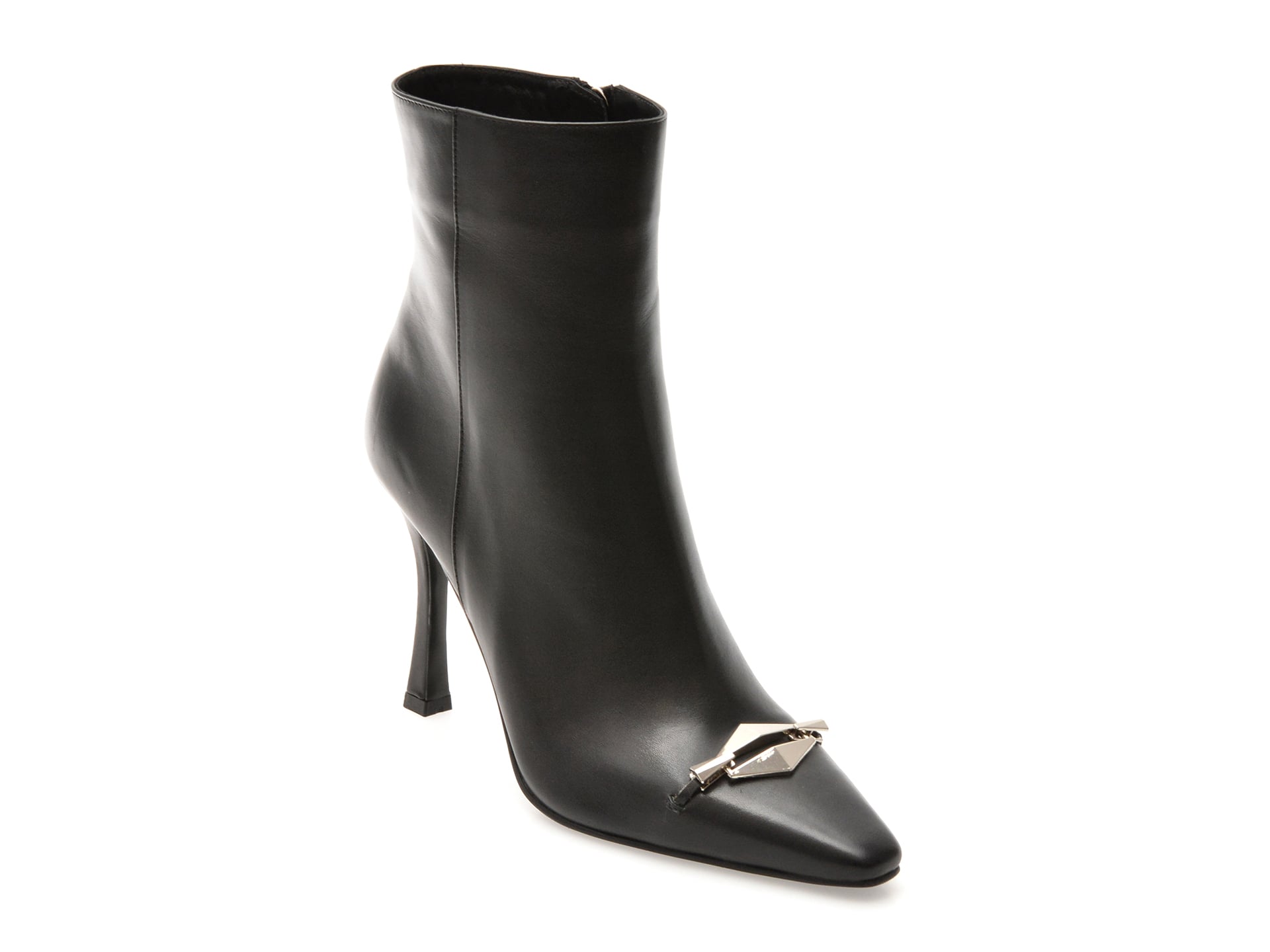 Botine elegante EPICA negre, 6672290, din piele naturala