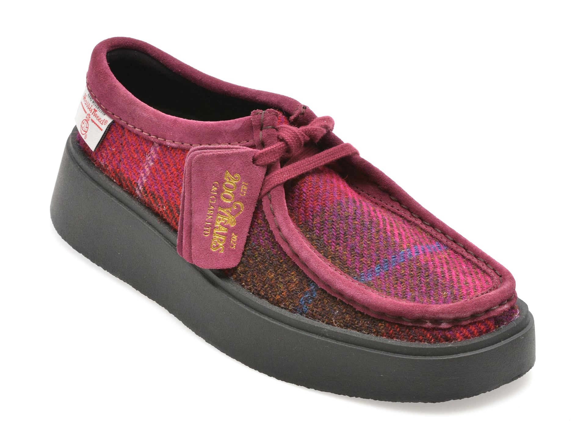 Mocasini CLARKS mov, TORVIEW W, din material textil