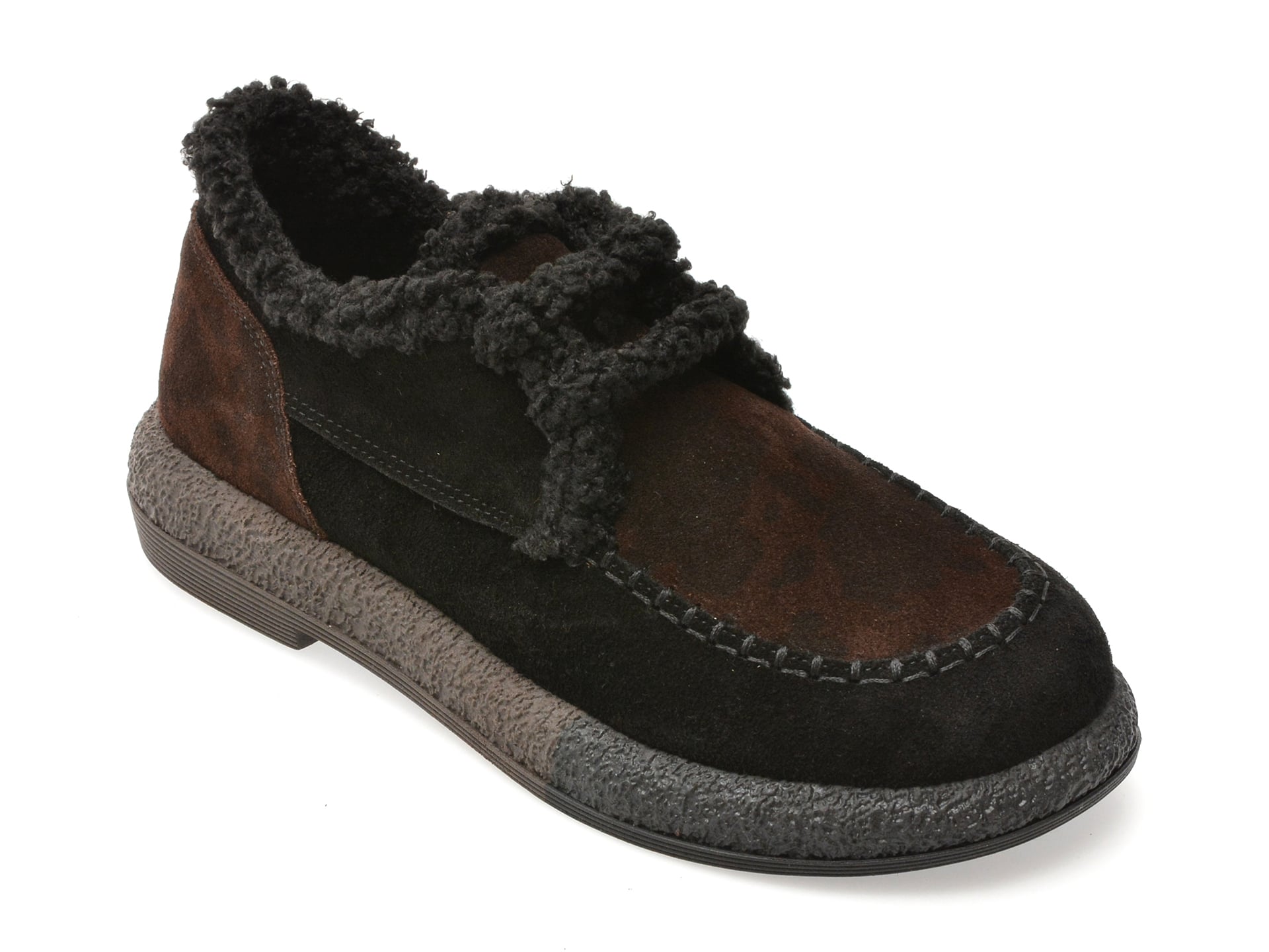 Mocasini EPICA negri, 3432647, din piele intoarsa