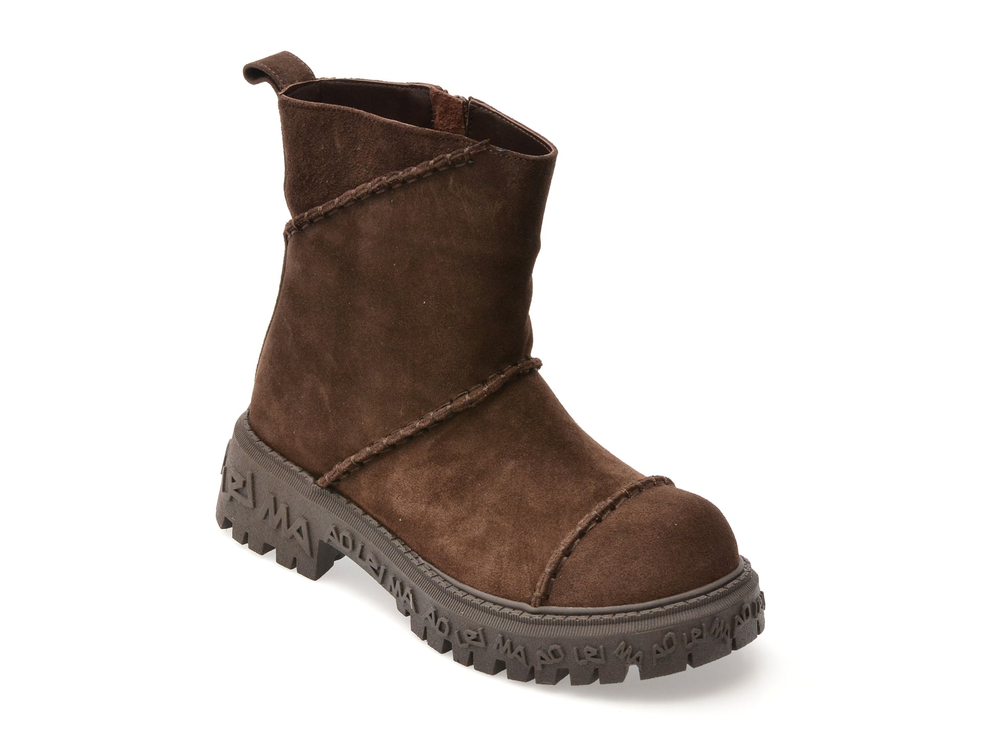 Ghete GRYXX maro, 208315, din piele intoarsa