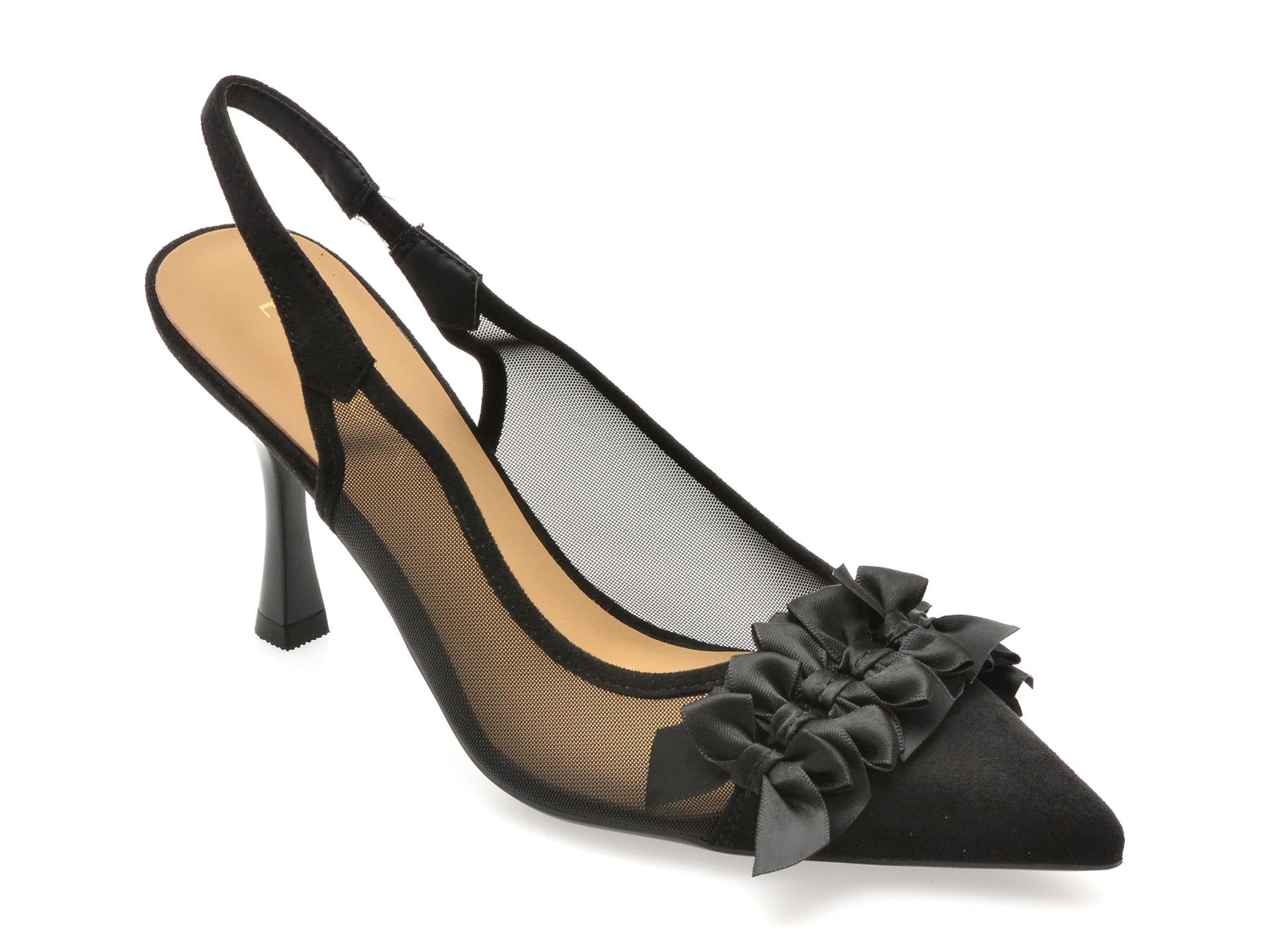 Pantofi eleganti EPICA negri, 310535, din material textil