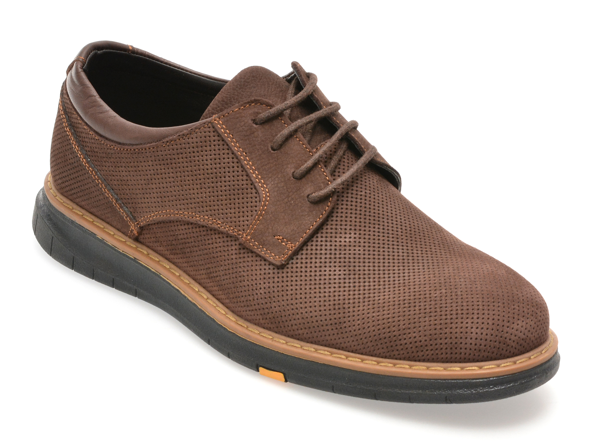 Pantofi OTTER maro, 1095, din nabuc