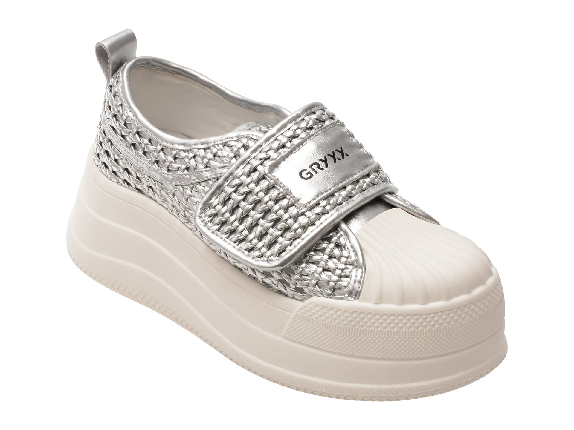 Pantofi sport GRYXX argintii, 6771, din piele ecologica