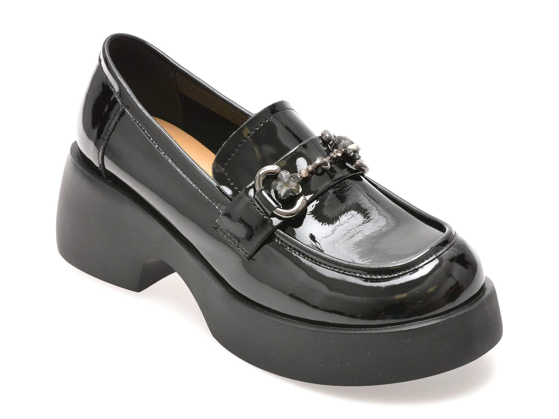 Mocasini GRYXX negri, 88170, din piele naturala lacuita