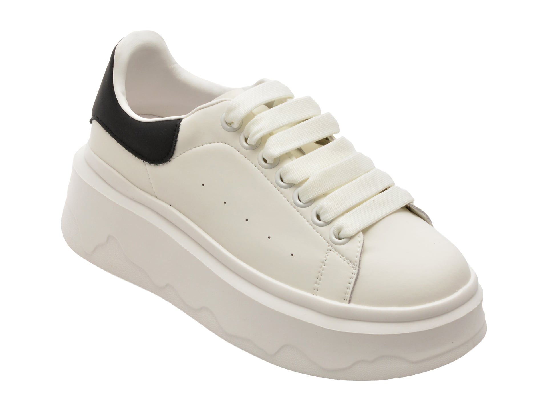 Pantofi sport FLAVIA PASSINI alb-negru, 3F612, din piele naturala