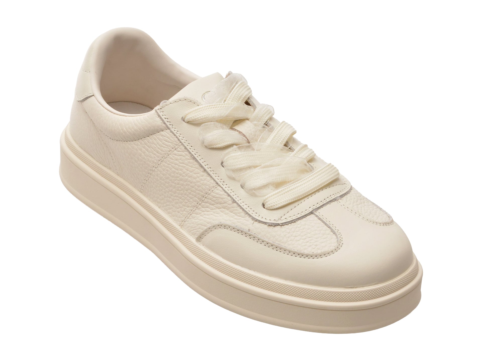 Pantofi sport EPICA albi, C1991, din piele naturala