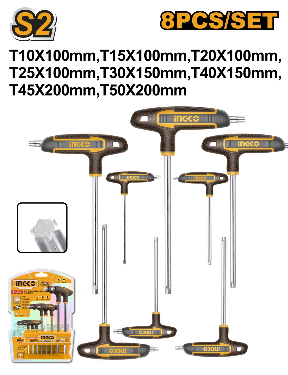 Torx in T Set 8buc