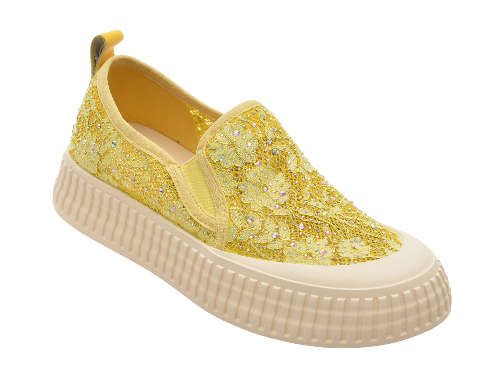 Pantofi EPICA galbeni, 5327, din material textil