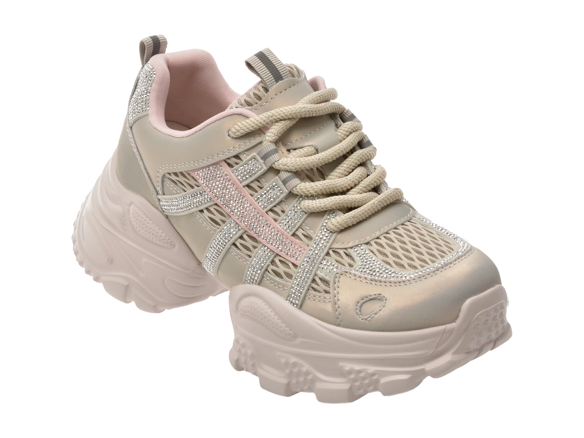 Pantofi sport FLAVIA PASSINI nude, 2056, din material textil si piele naturala