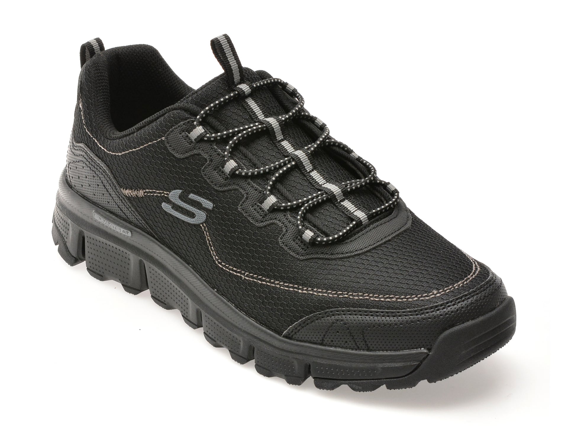 Pantofi sport SKECHERS negri, SUMMITS AT, din material textil