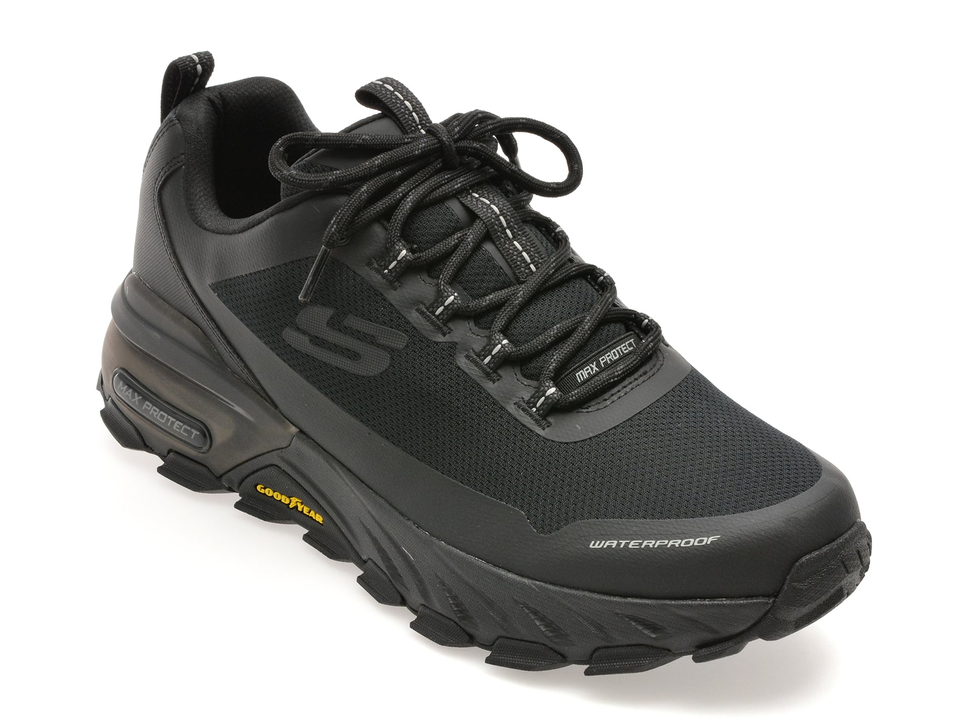 Pantofi sport SKECHERS negri, MAX PROTECT, din material textil