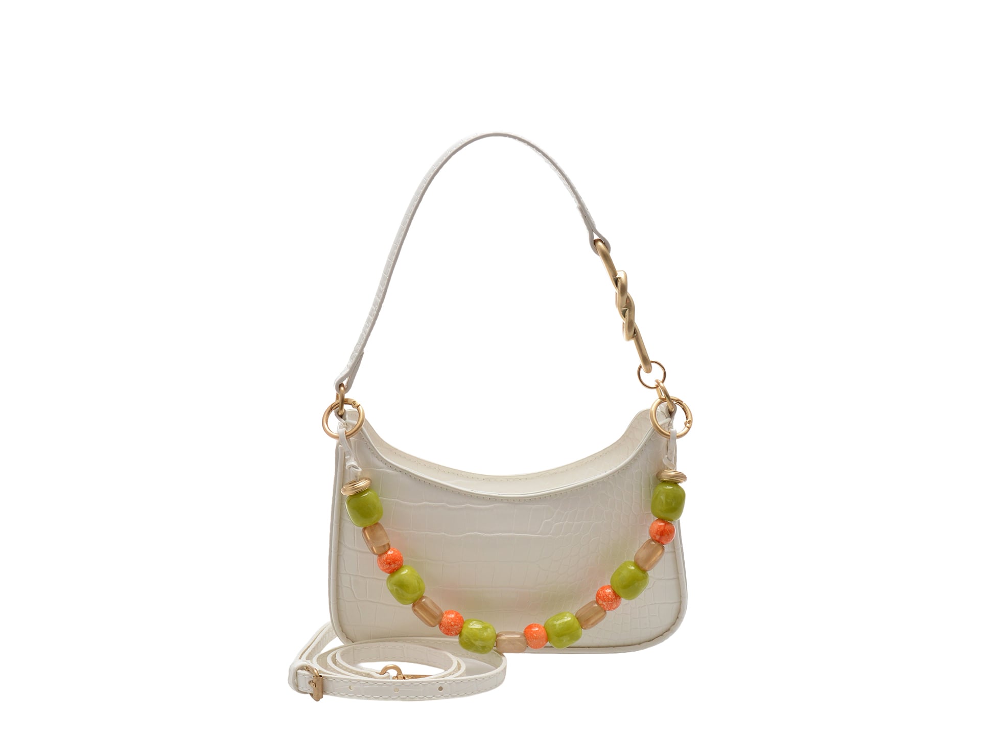 Geanta ALDO alba, WHITEGEM 110, din piele ecologica