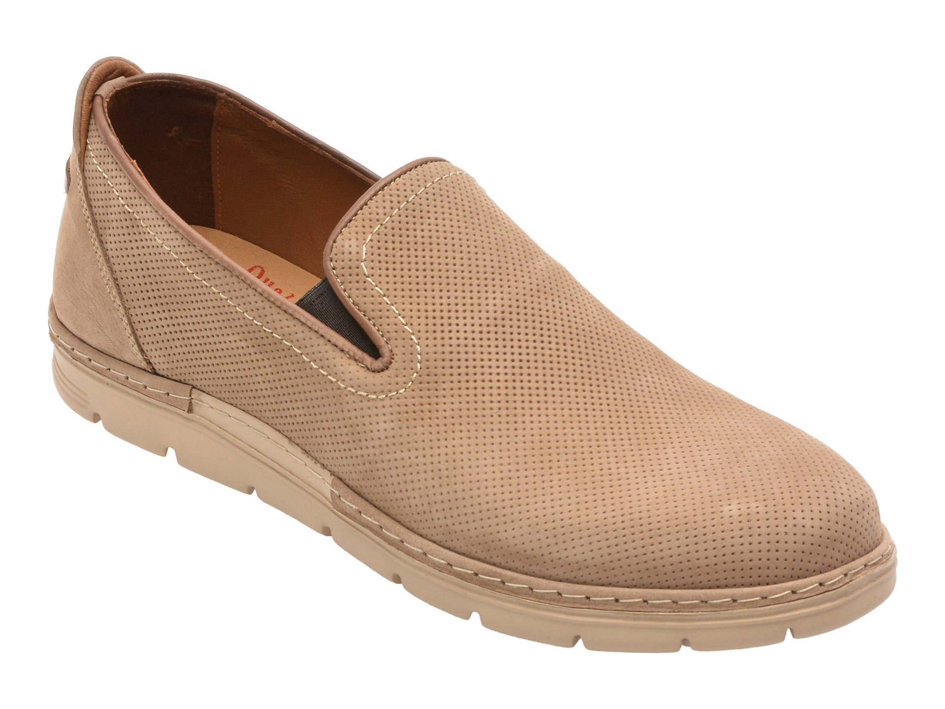 Pantofi OTTER bej, E1972, din nabuc