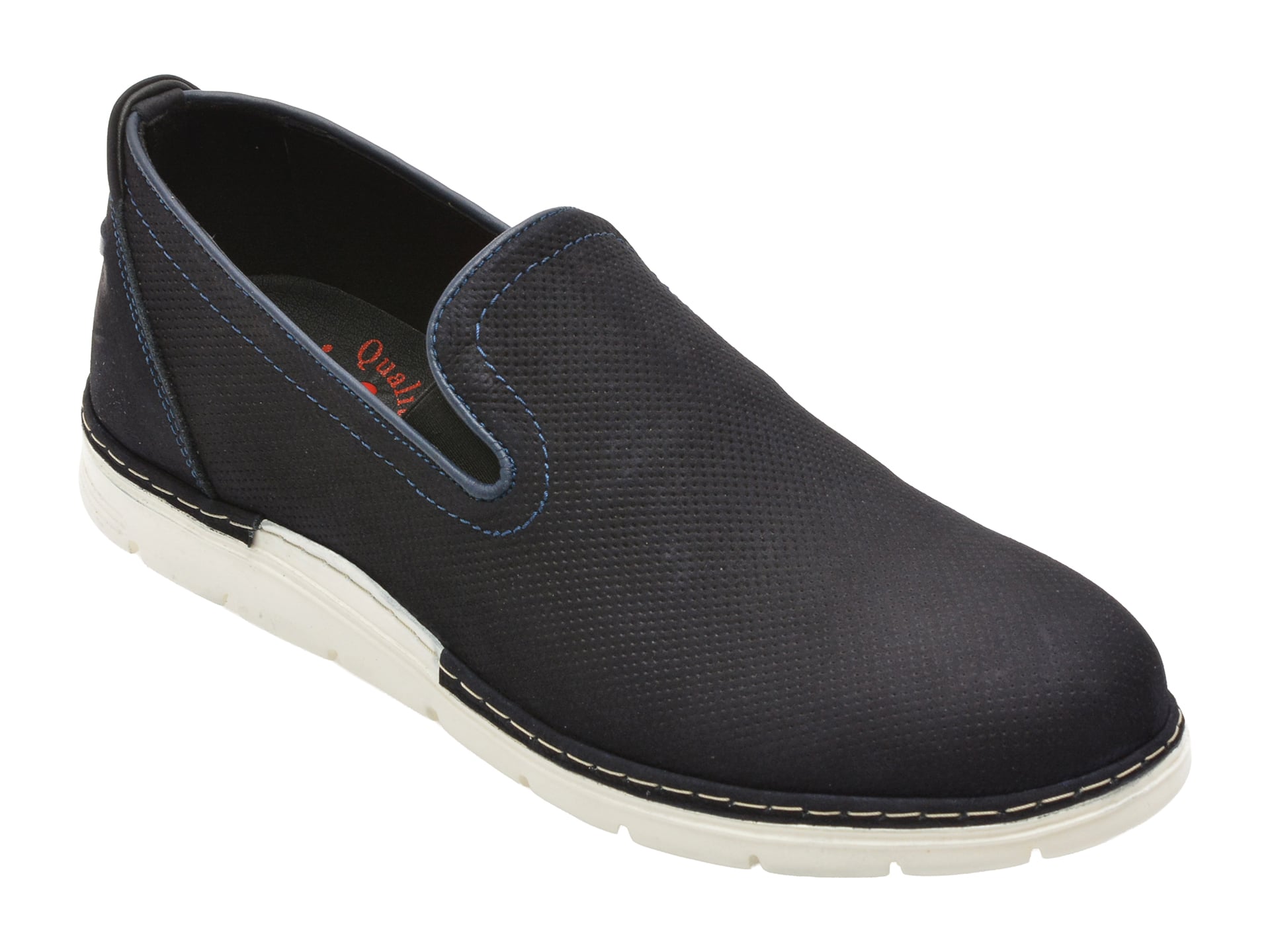 Pantofi OTTER bleumarin, E1972, din nabuc