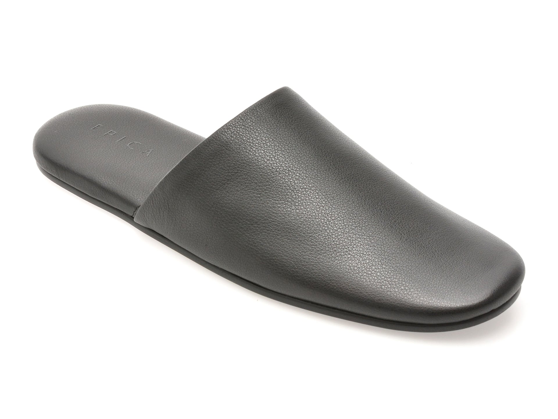 Papuci EPICA negri, 2513, din piele naturala