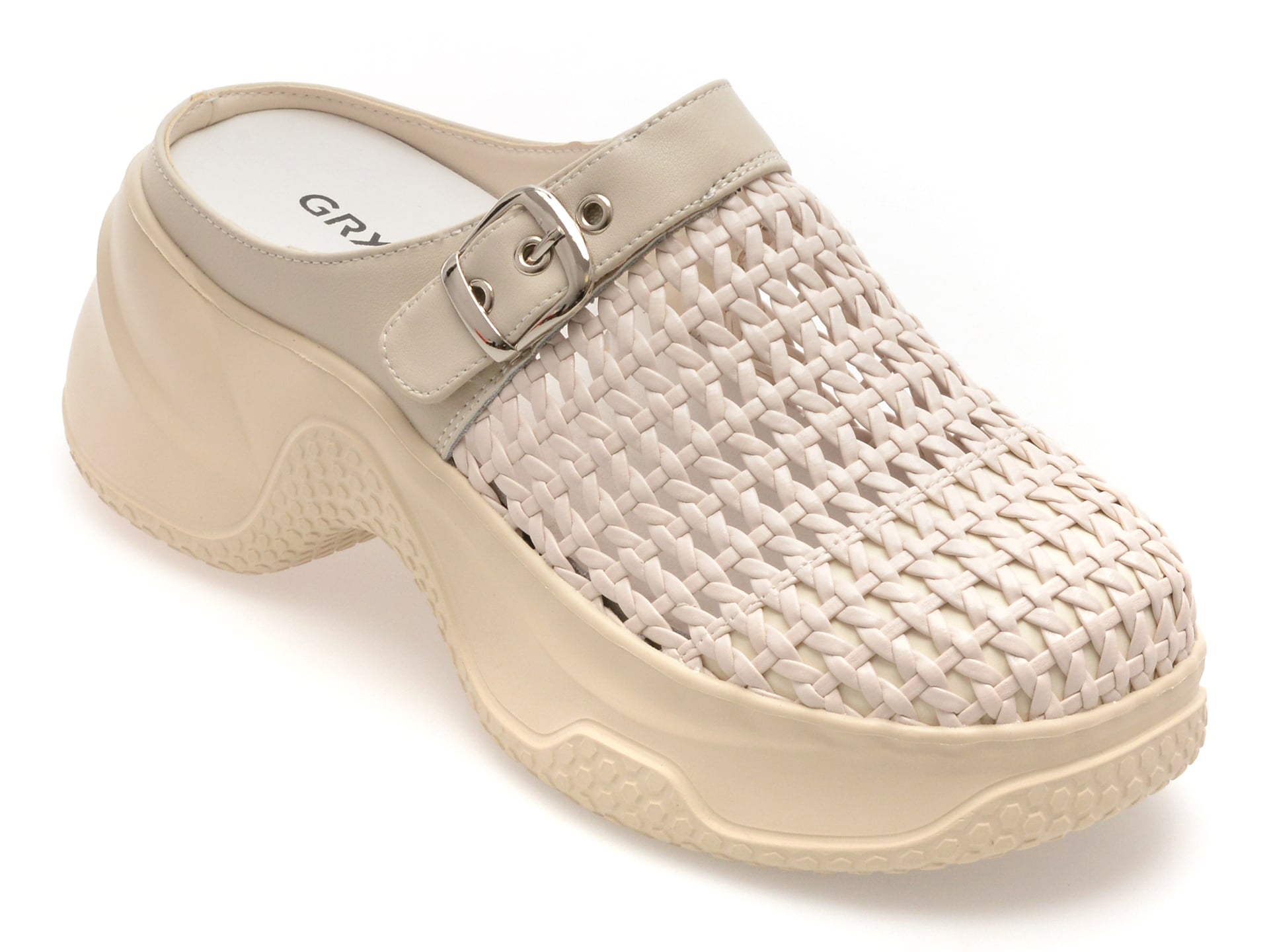 Papuci GRYXX bej, 2511, din piele ecologica