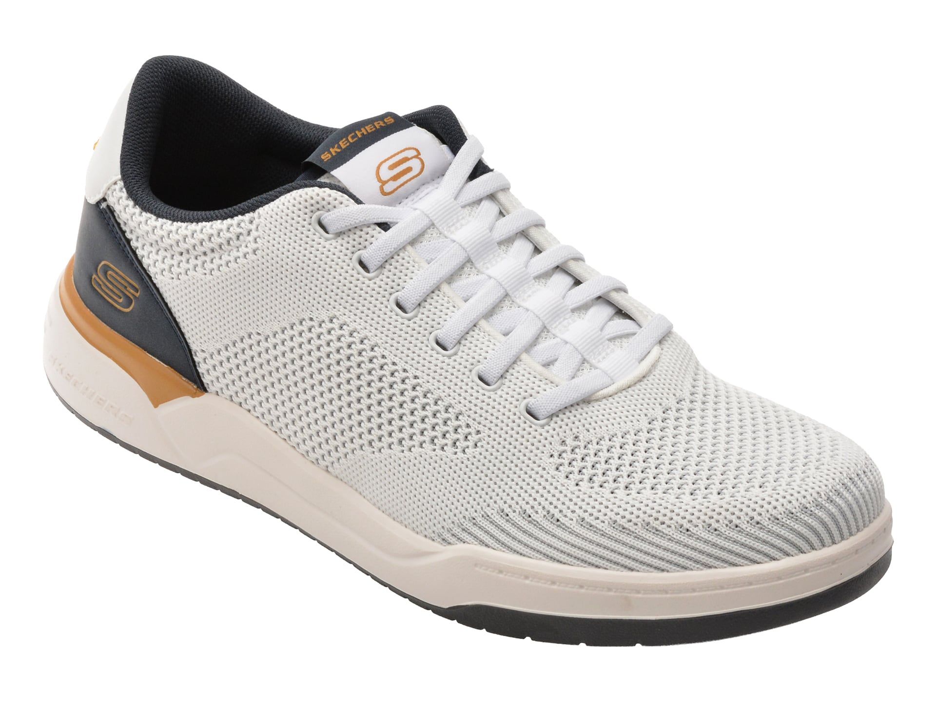 Pantofi sport SKECHERS albi, CORLISS, din material textil