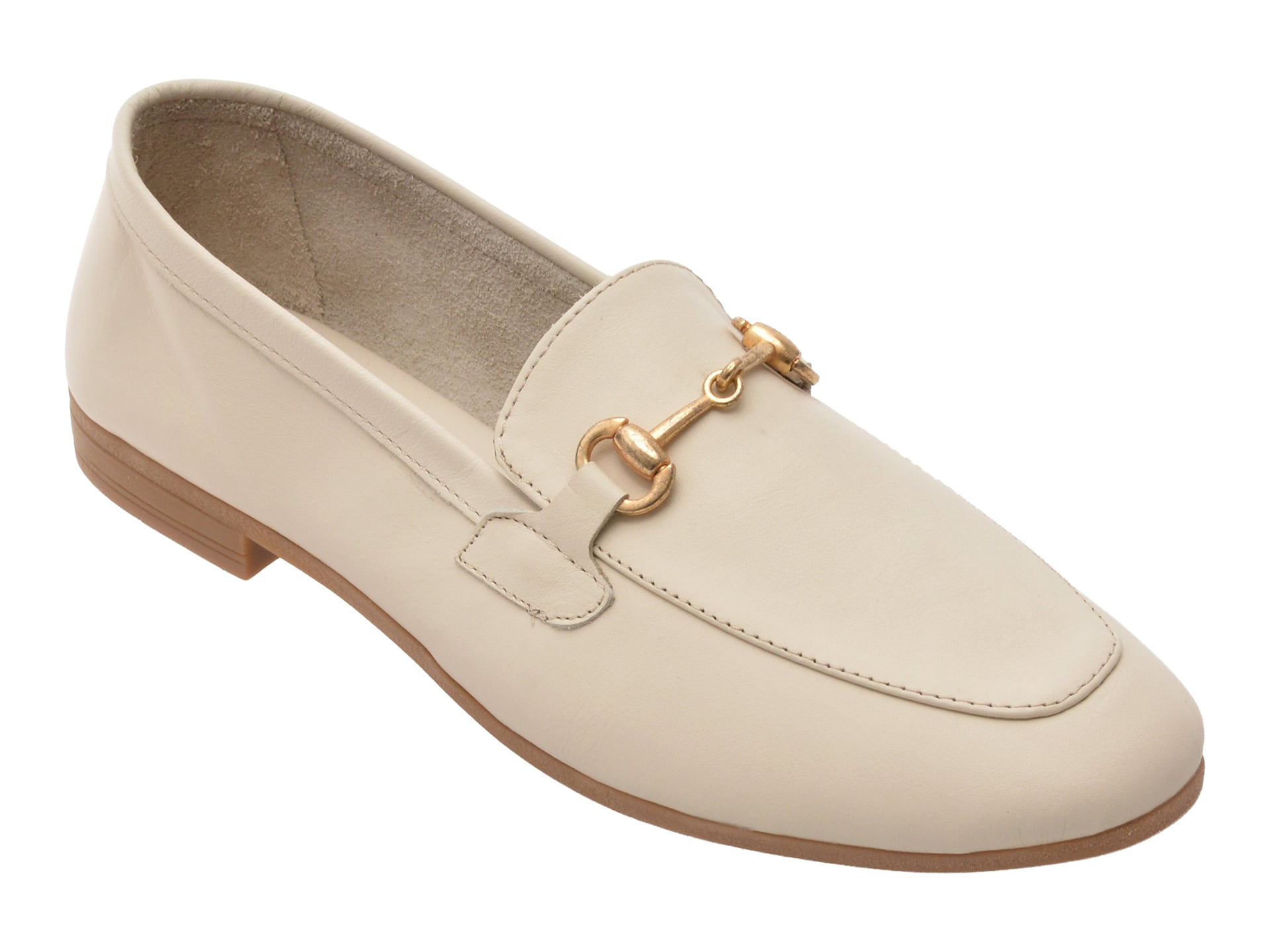 Mocasini FLAVIA PASSINI albi, GTB1, din piele naturala