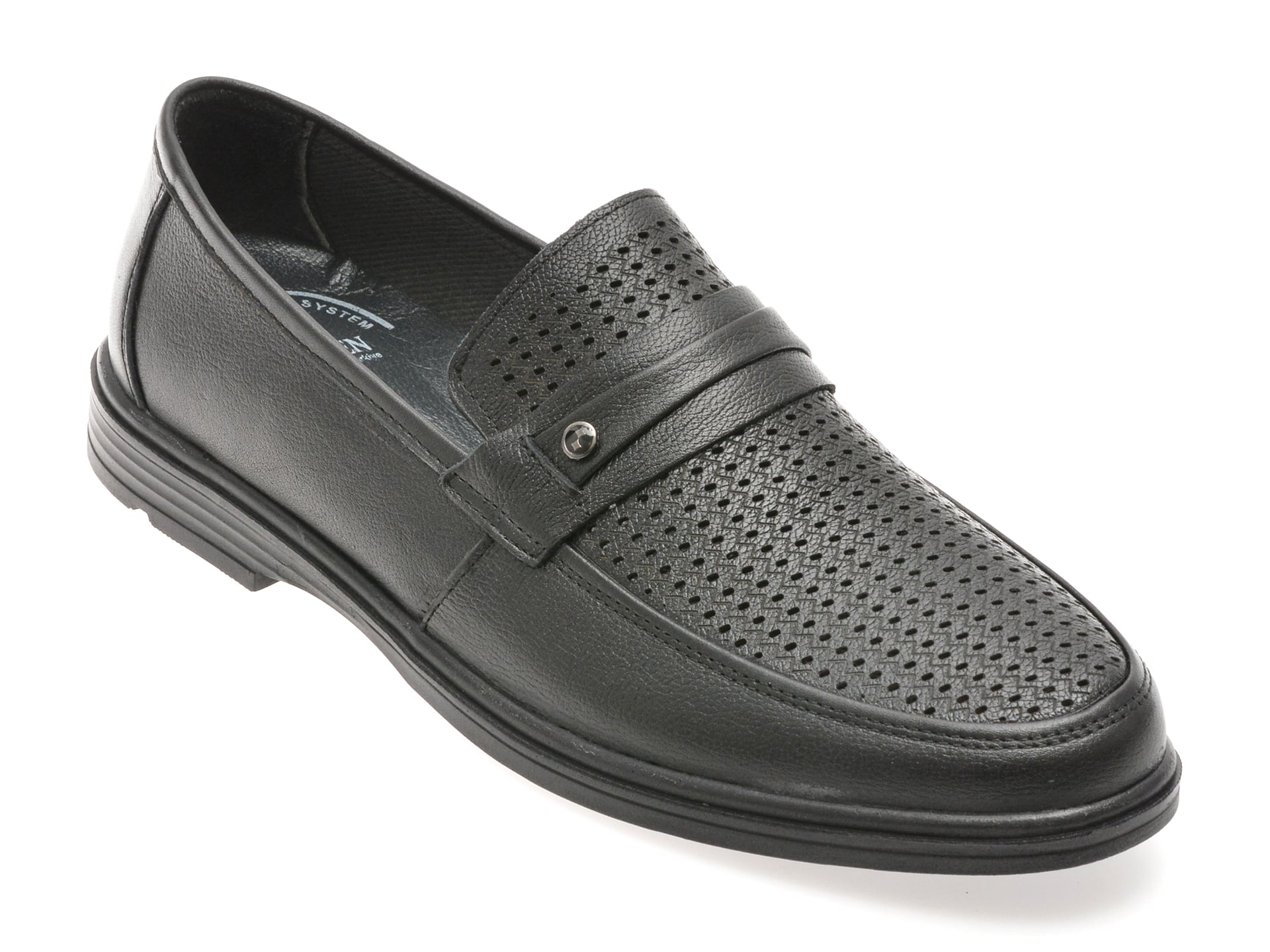 Mocasini SHOWMAN negri, SH5101, din piele naturala
