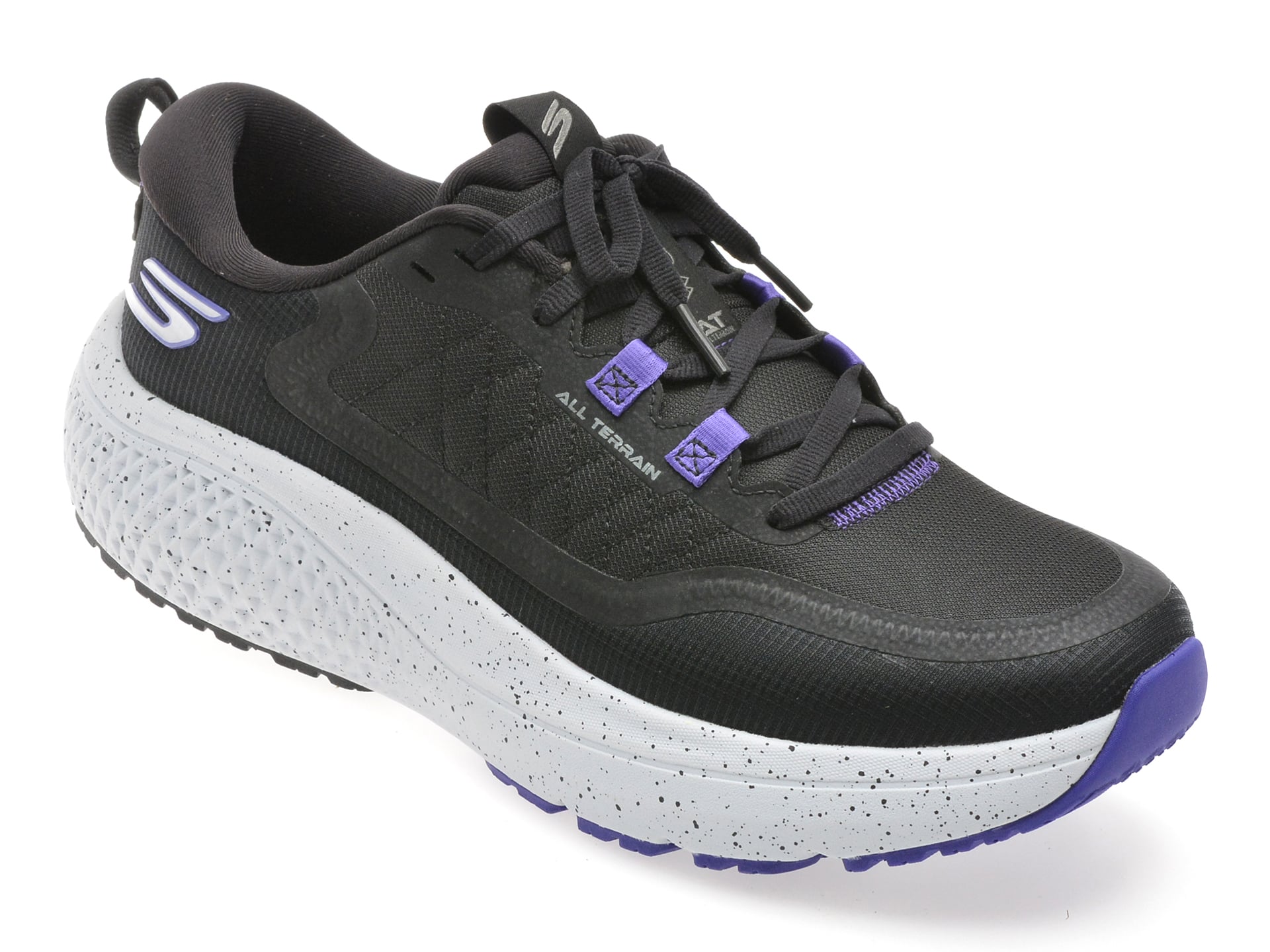 Pantofi sport SKECHERS negri, GO RUN SUPERSONIC MAX A/T , din material textil