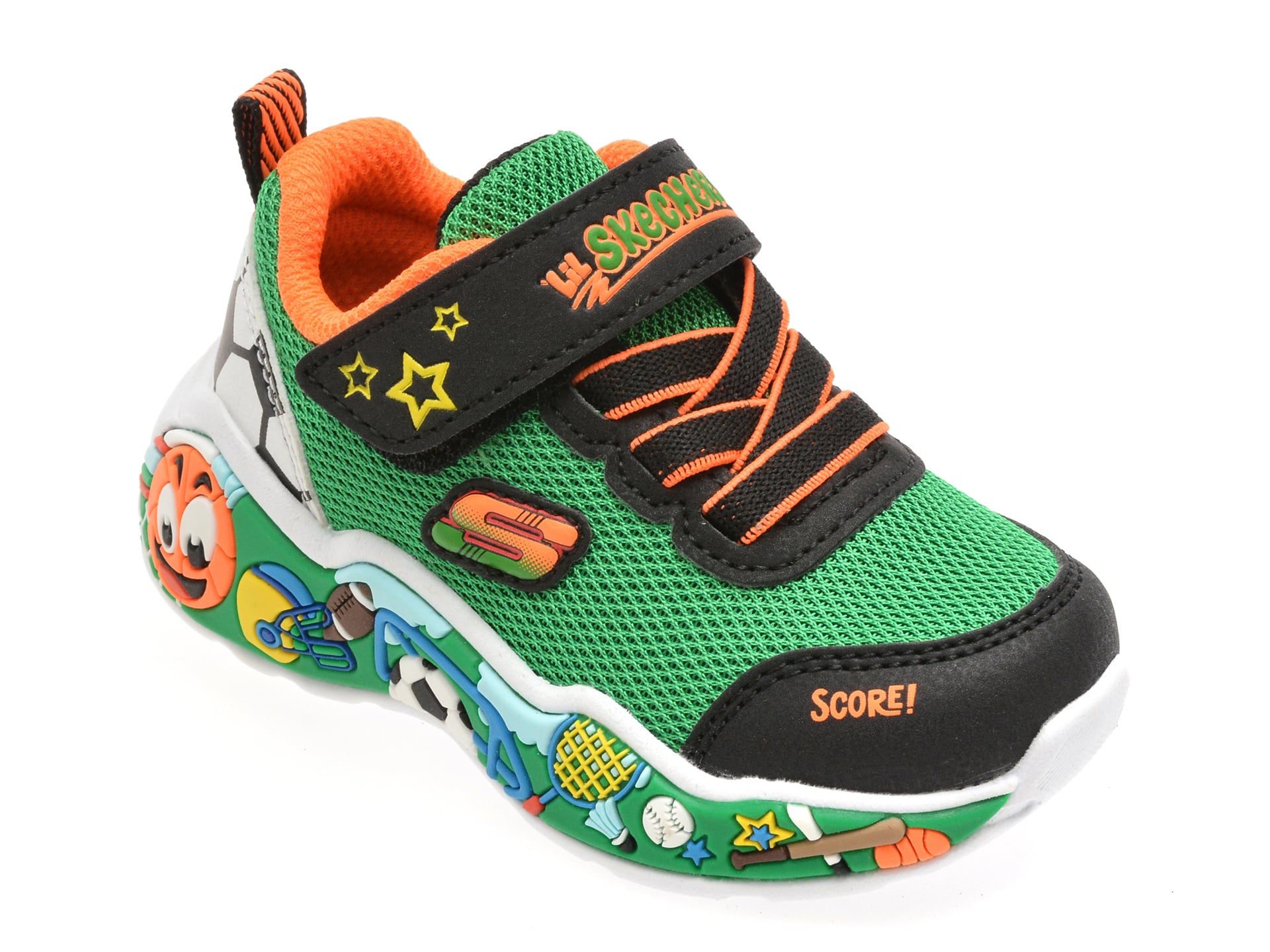 Pantofi sport SKECHERS verzi, PLAY SCENE, din material textil