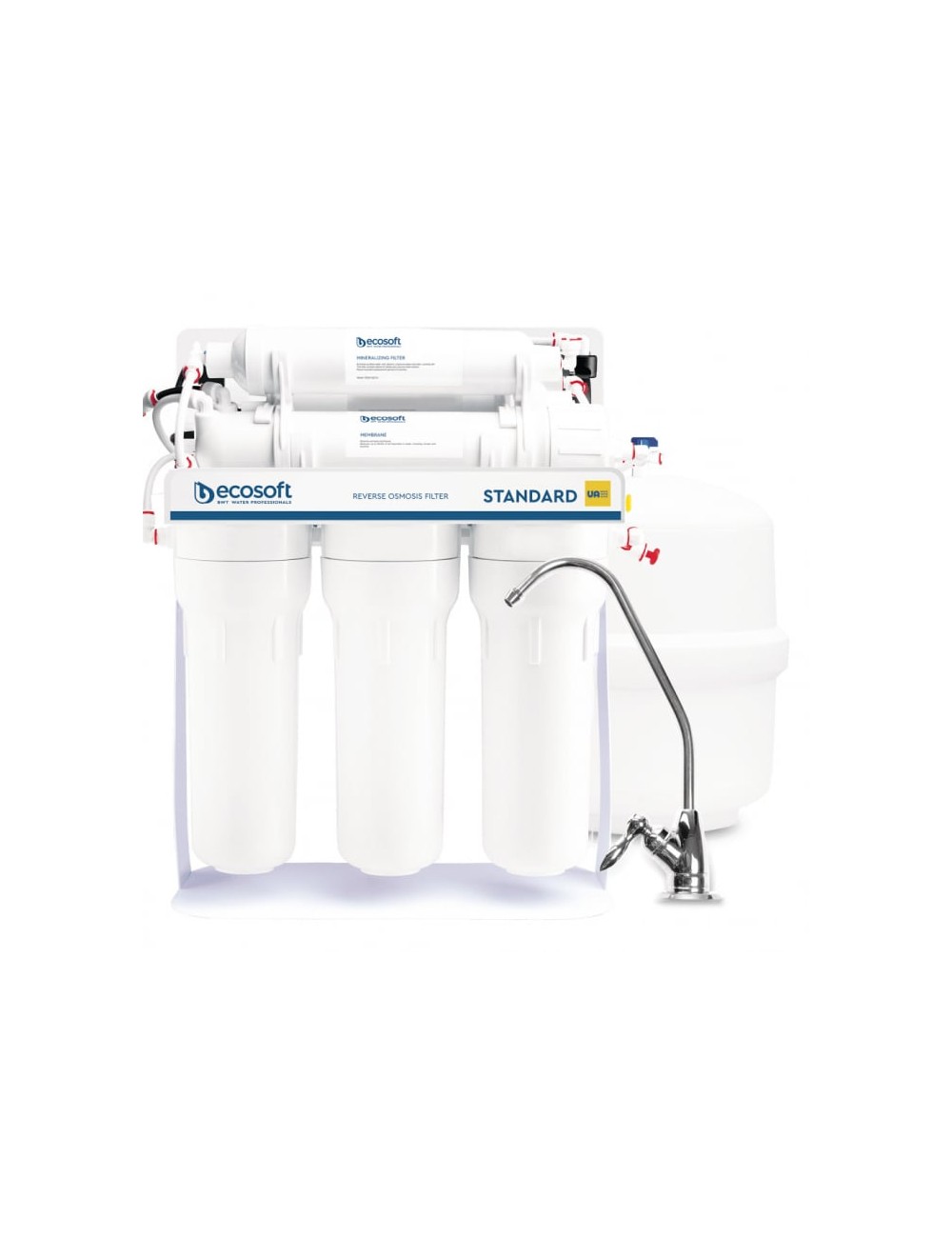 Purificator apa cu osmoza inversa Ecosoft cu mineralizare in 5 trepte si pompa booster