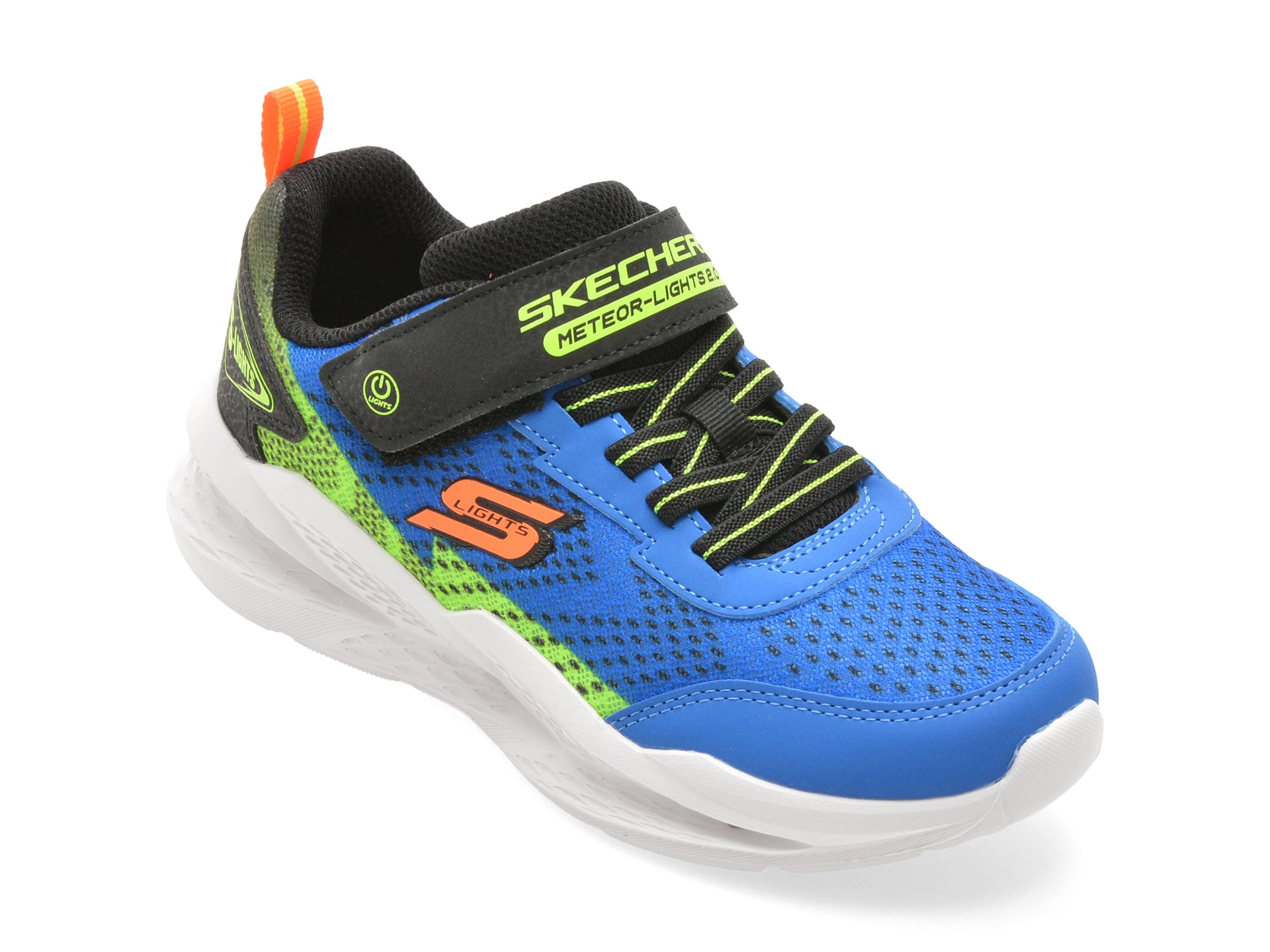 Pantofi sport SKECHERS albastri, METEOR-LIGHTS 2.0, din material textil