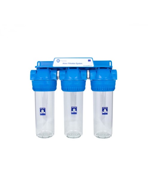 Sistem de filtrare Triplex transparent 10 in 3 etape Aquafilter FHPRCLx-3B-TRIPLE