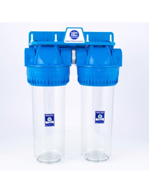 Sistem de filtrare duplex transparent AQUAFILTER 10 (FHPRCLx-3B-TWIN)