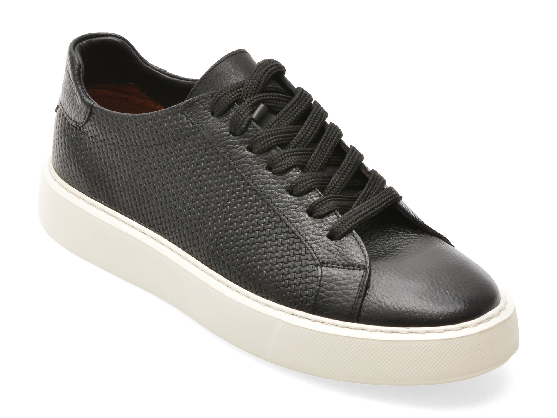 Pantofi sport BITE THE BULLET negri, WB008, din piele naturala