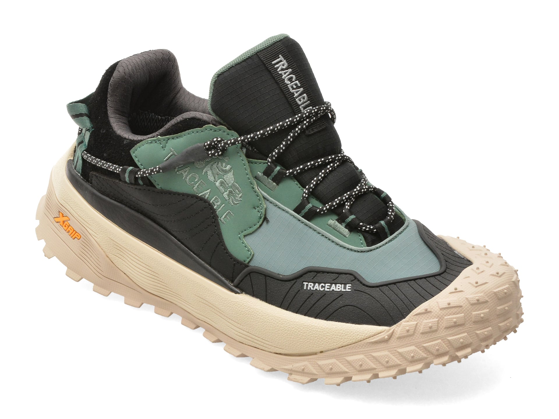 Pantofi sport TRACEABLE verzi, 6689, din material textil