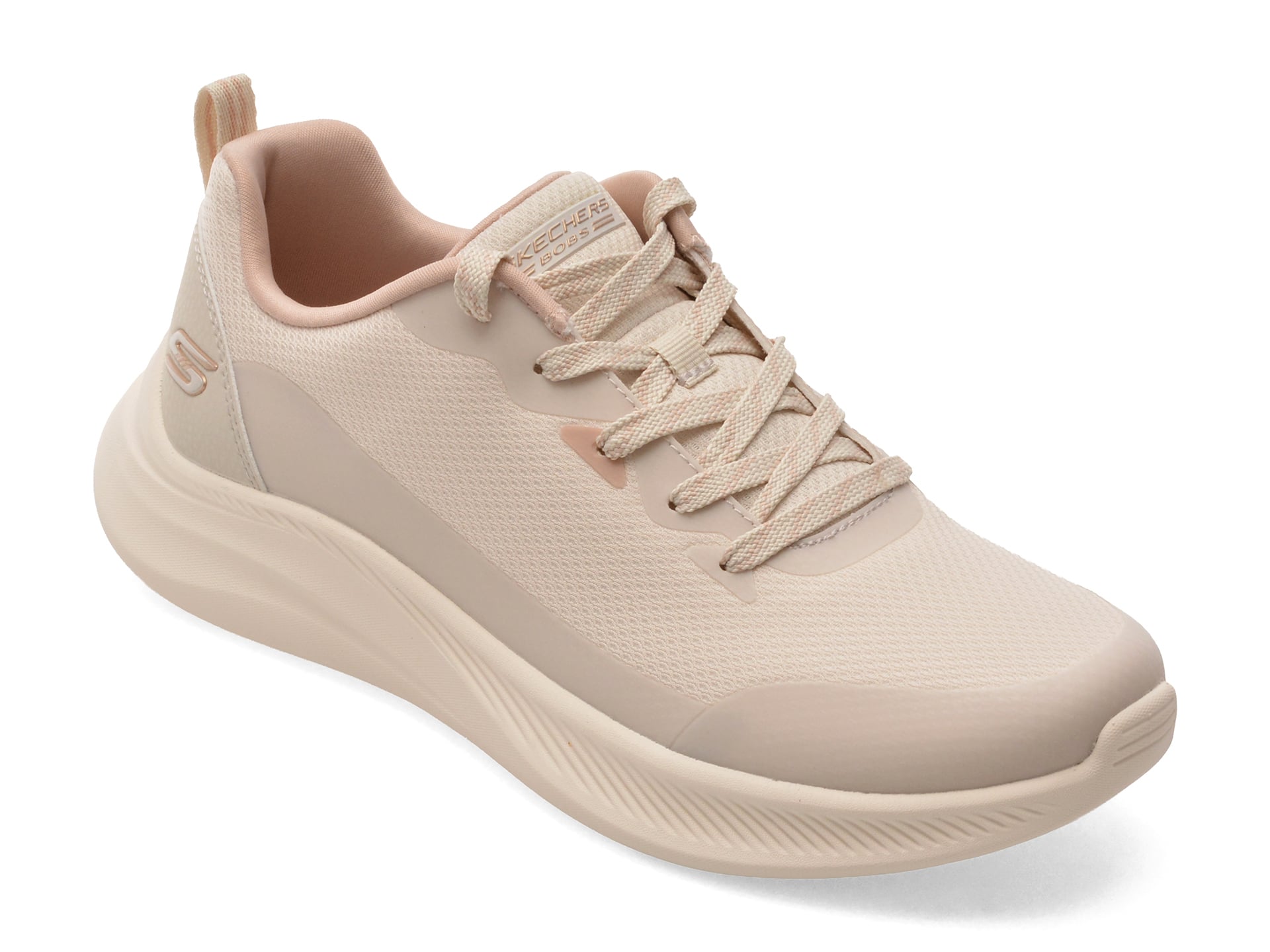 Pantofi sport SKECHERS bej, BOBS MODA FLEX, din material textil